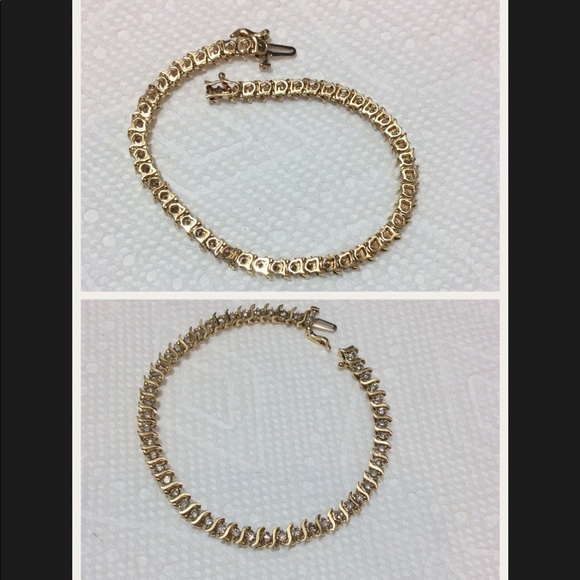 14k Gold Diamond 💎 Bracelet GREAT Gift 🎁💝 IDEA! - Picture 2 of 8